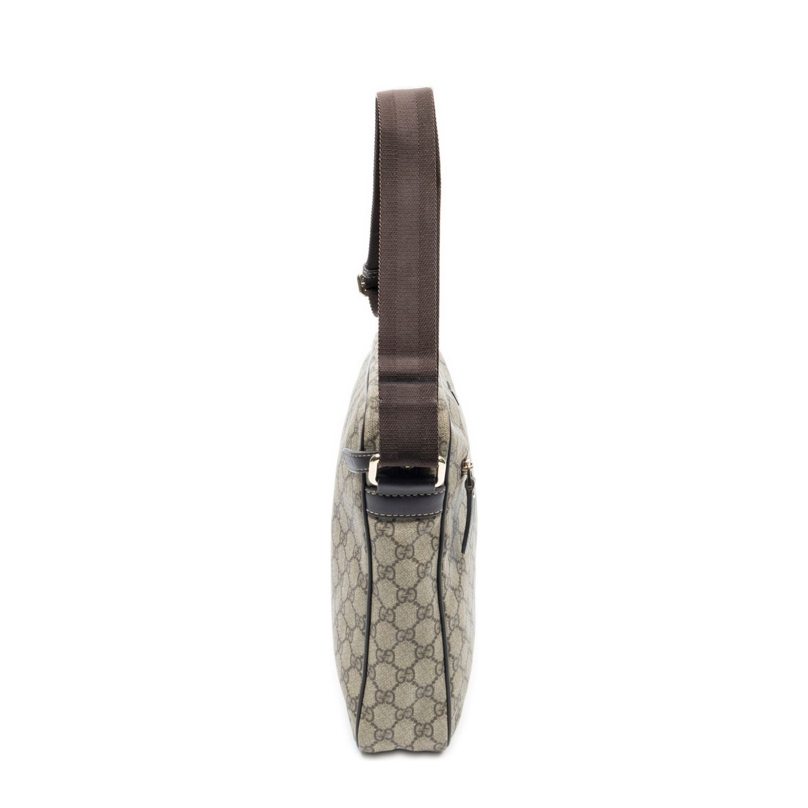 Gucci Half Moon Zip Messenger Brown Beige Supreme Canvas — view 4