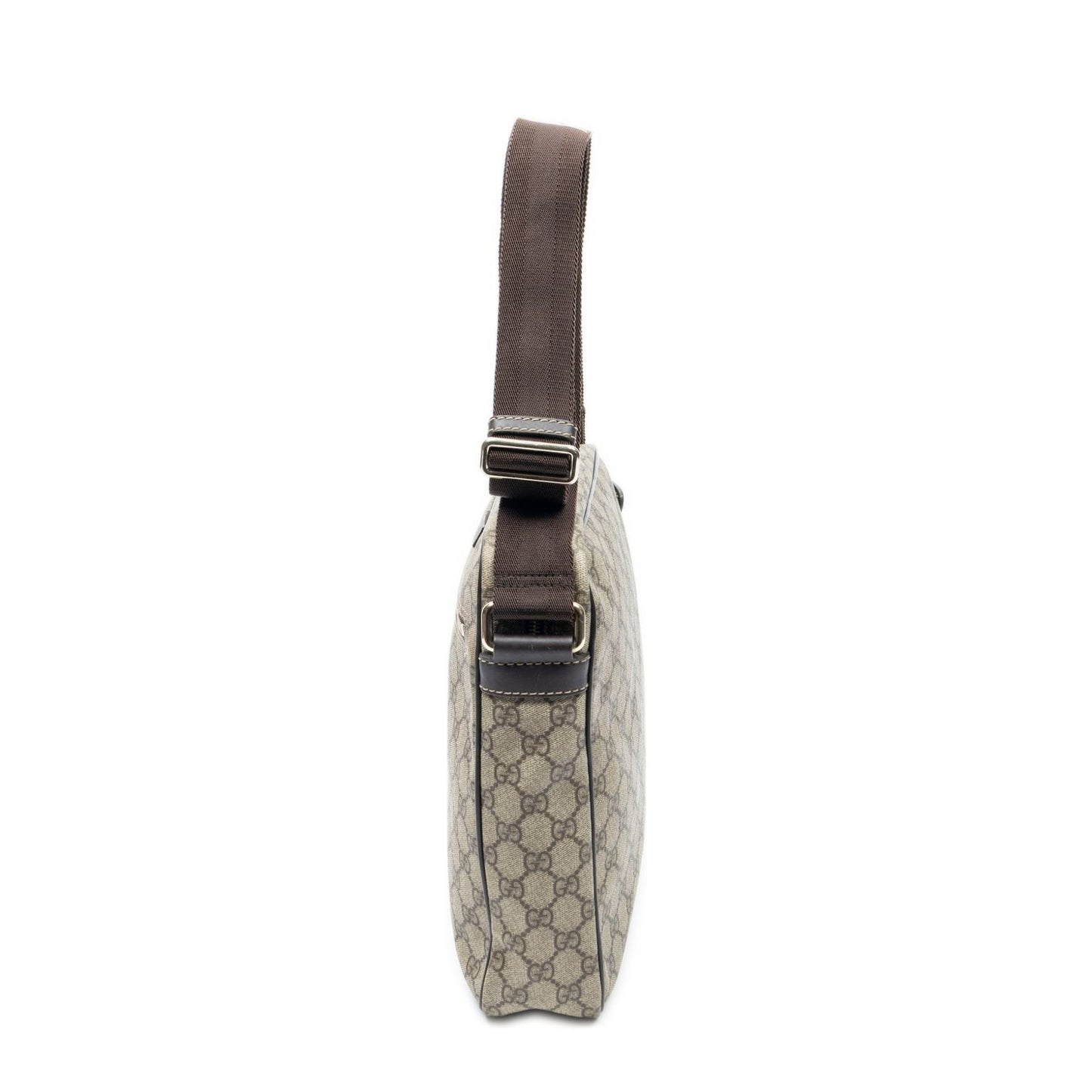 Gucci Half Moon Zip Messenger Brown Beige Supreme Canvas — view 3