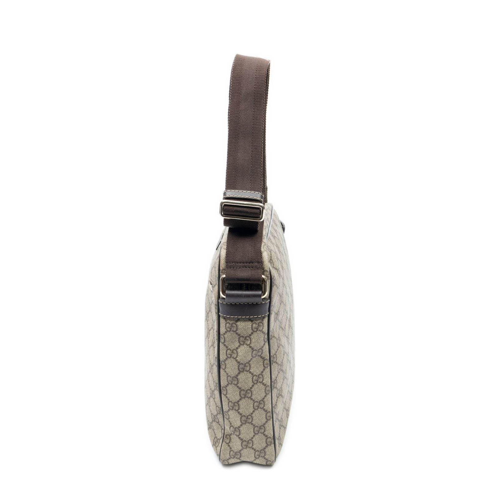 Gucci Half Moon Zip Messenger Brown Beige Supreme Canvas — view 3