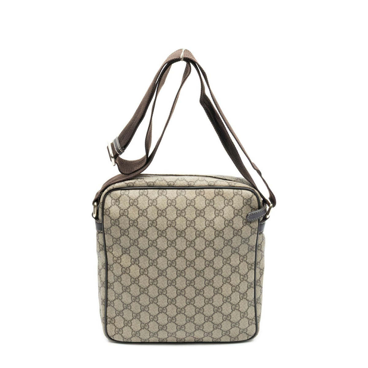 Gucci Half Moon Zip Messenger Brown Beige Supreme Canvas — view 5