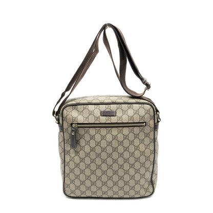 Gucci Half Moon Zip Messenger Brown Beige Supreme Canvas