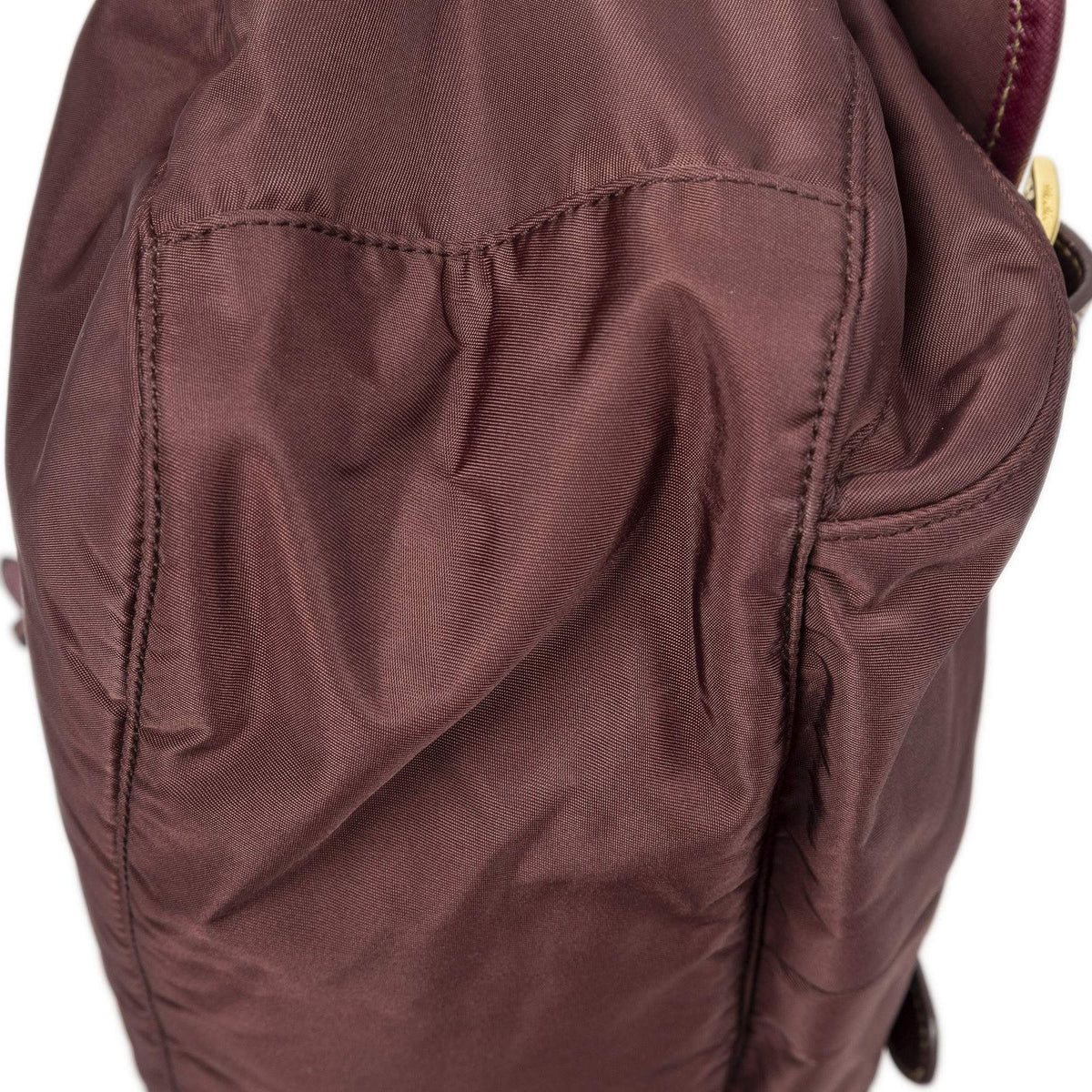 Prada Buckle Flap Messenger Bag Purple Nylon Canvas — view 8
