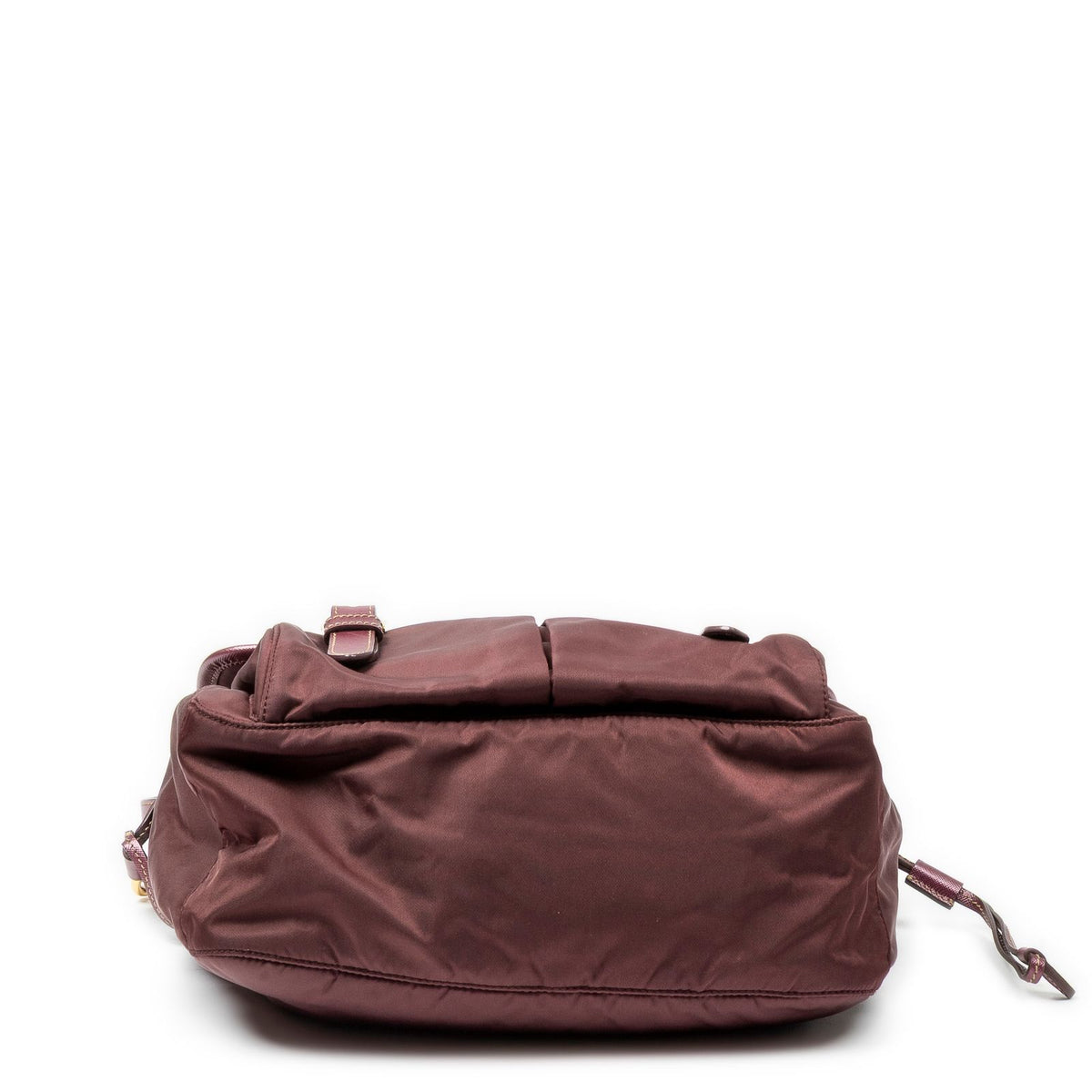 Prada Buckle Flap Messenger Bag Purple Nylon Canvas — view 6