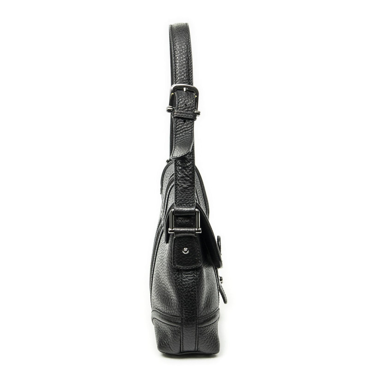 Gucci Web Treasure Flap Bag Black Grain Calfskin Leather — view 4