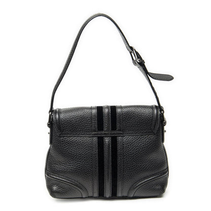 Gucci Web Treasure Flap Bag Black Grain Calfskin Leather — view 5