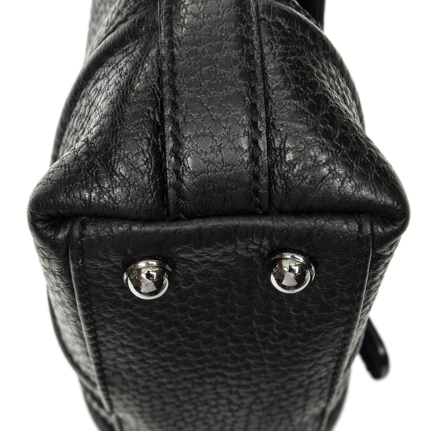 Gucci Web Treasure Flap Bag Black Grain Calfskin Leather — view 7