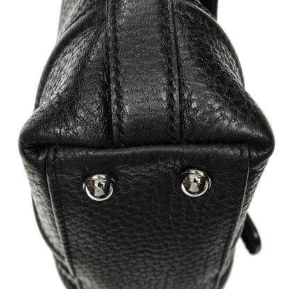 Gucci Web Treasure Flap Bag Black Grain Calfskin Leather — view 7