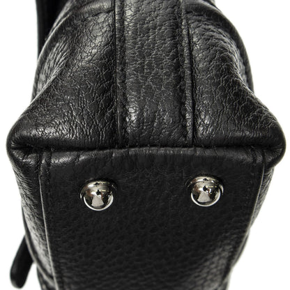 Gucci Web Treasure Flap Bag Black Grain Calfskin Leather — view 8
