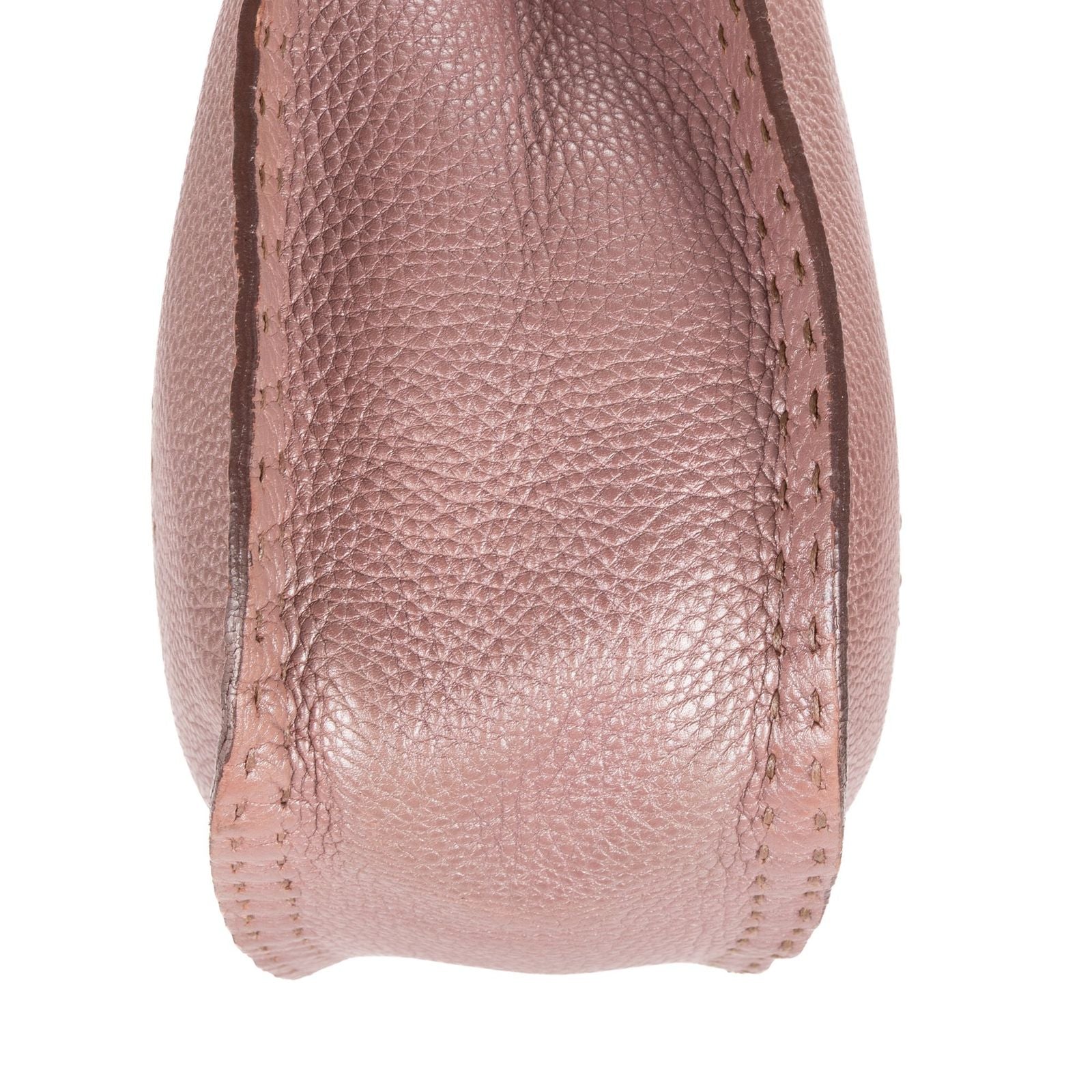 Fendi Selleria Zip Hobo Metallic Purple Grain Calfskin Leather — view 7