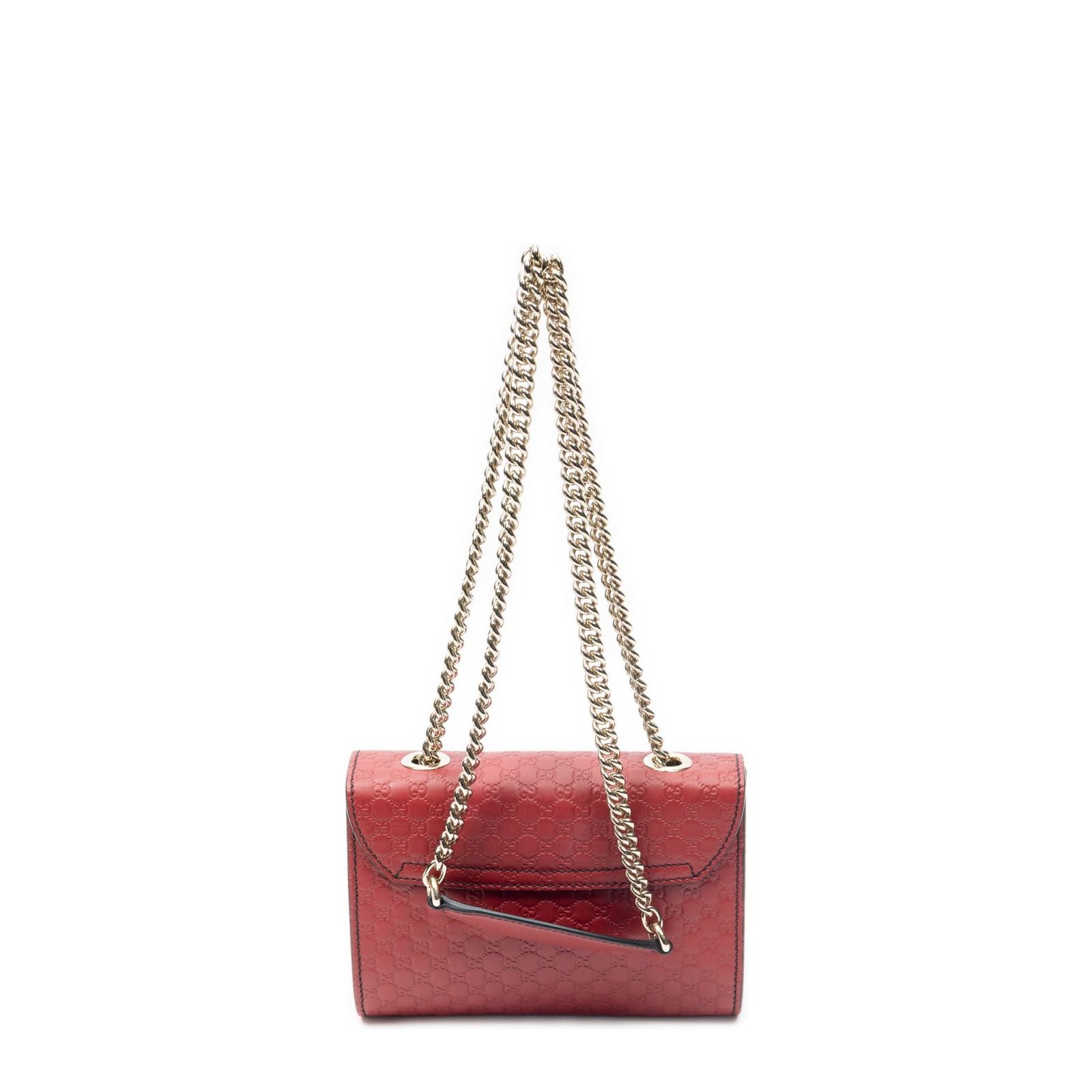 Gucci Small Emily Chain Bag Red Guccissima — view 5