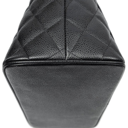 Chanel Timeless Medallion Tote Black Quilted Caviar Leather — view 7