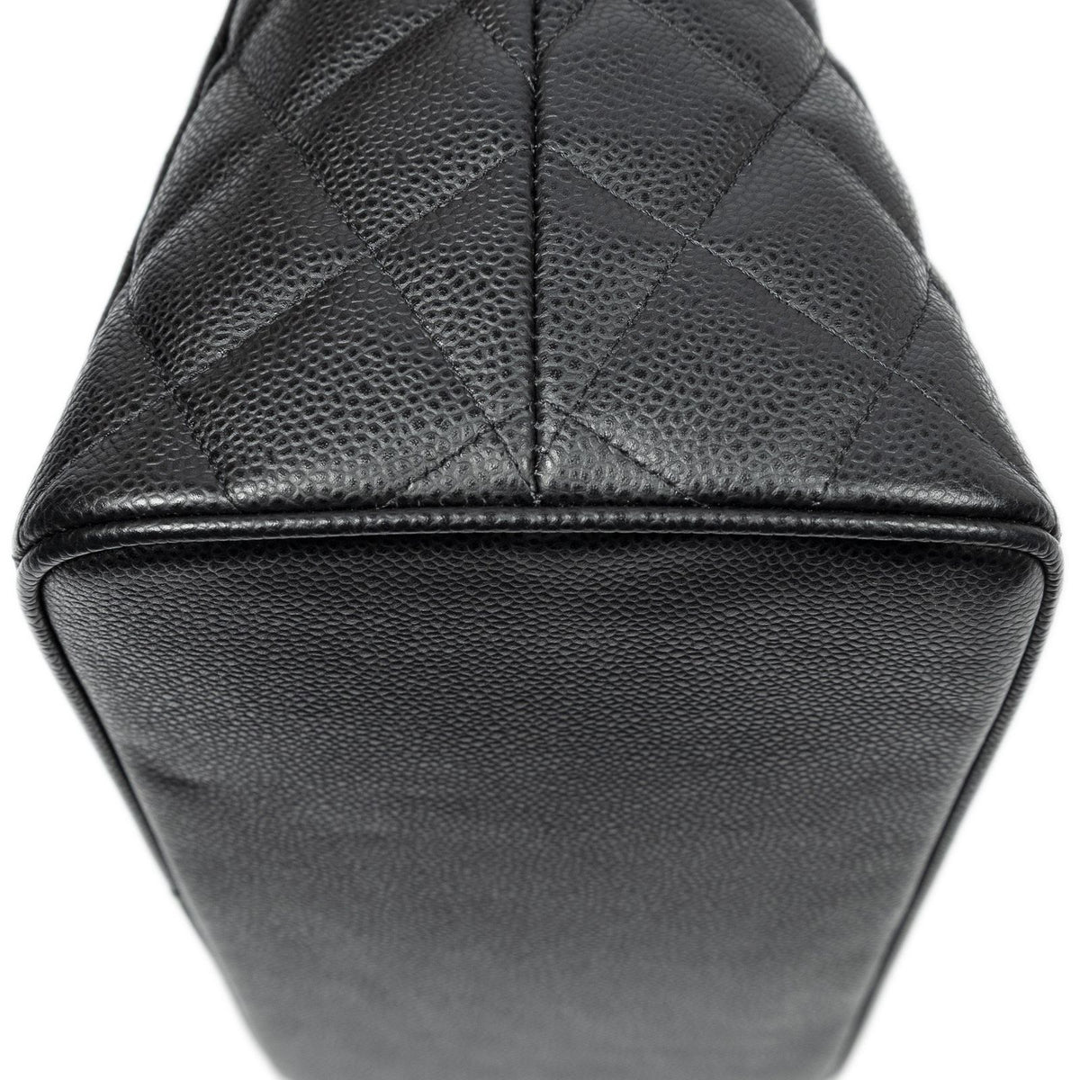 Chanel Timeless Medallion Tote Black Quilted Caviar Leather — view 8