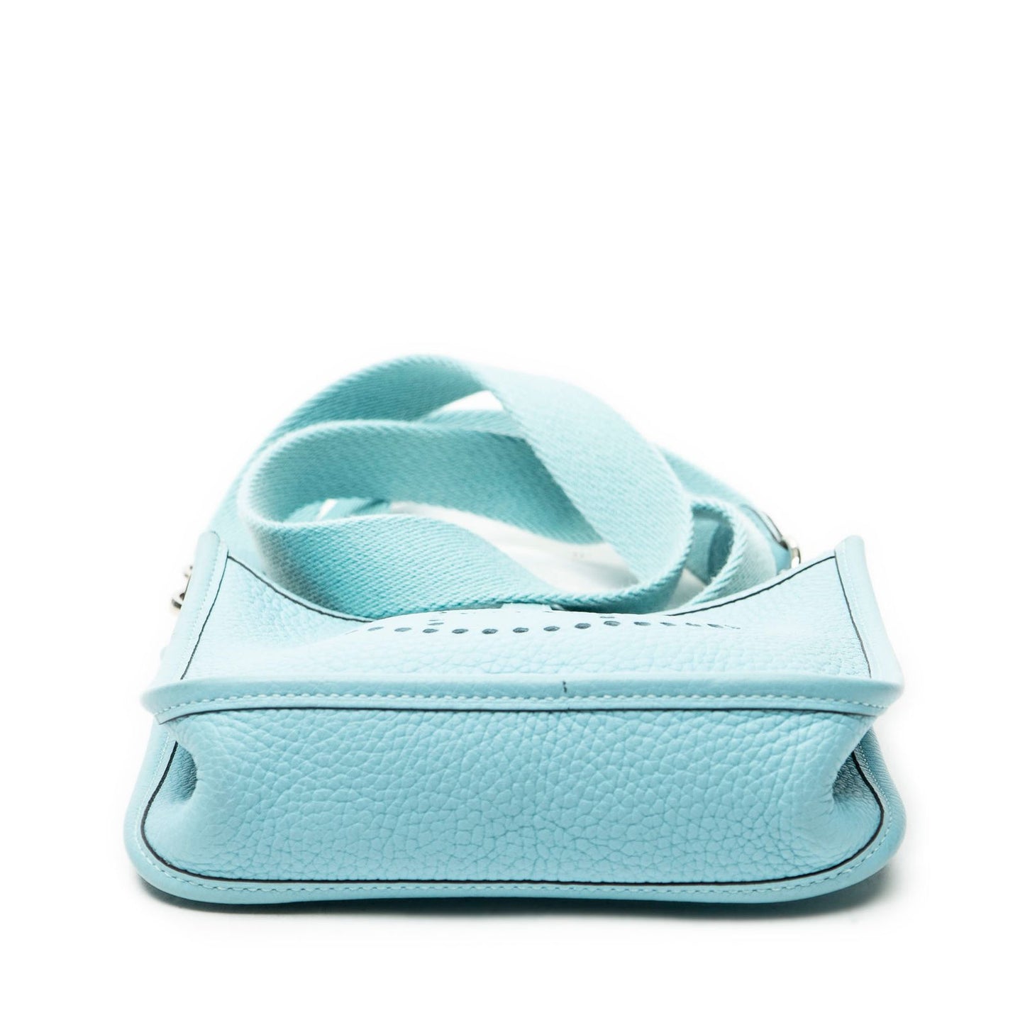 Hermes Evelyne Turquoise Clemence Leather Shoulder Bag — view 6