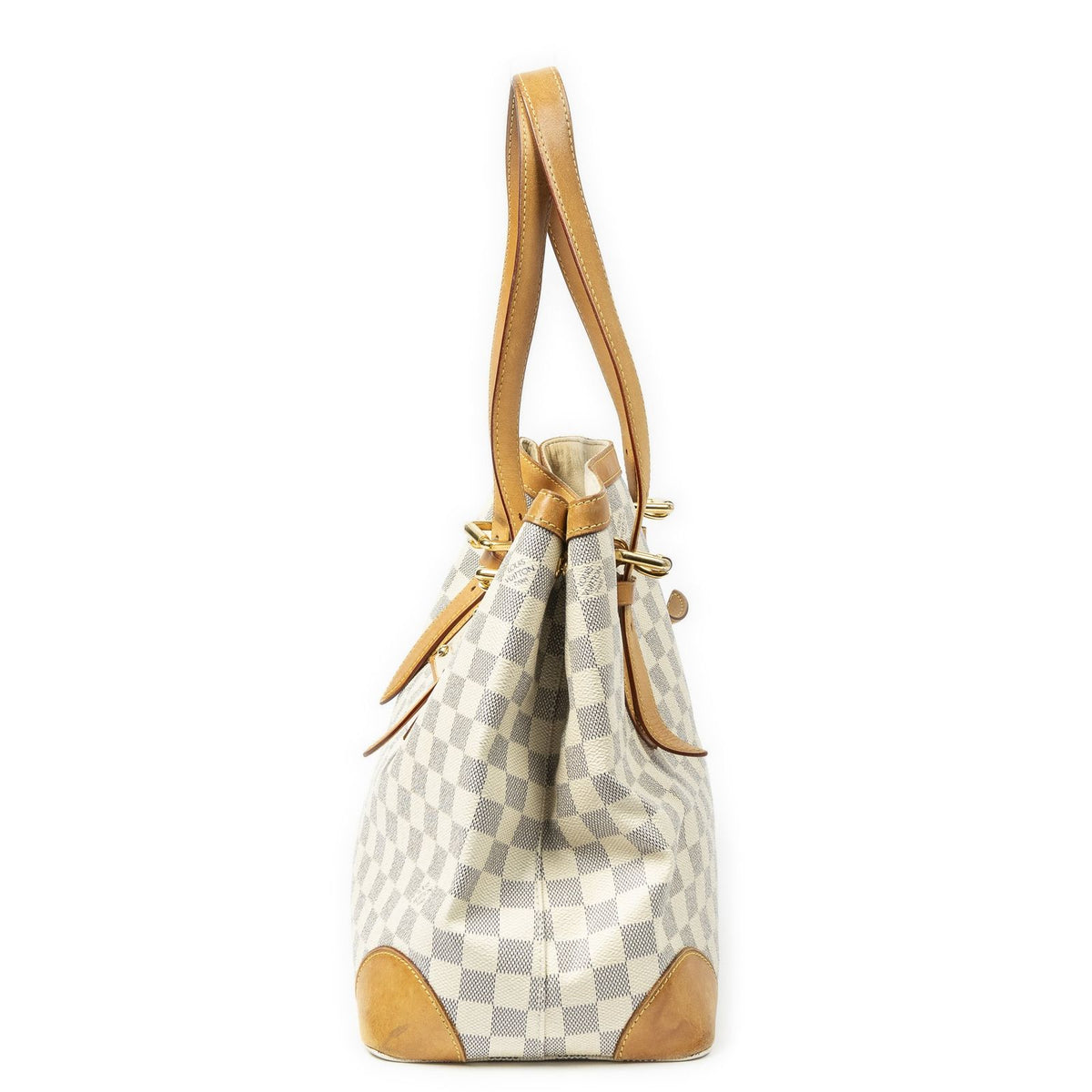 Louis Vuitton Hampstead Ivory Damier Azur Tote — view 3