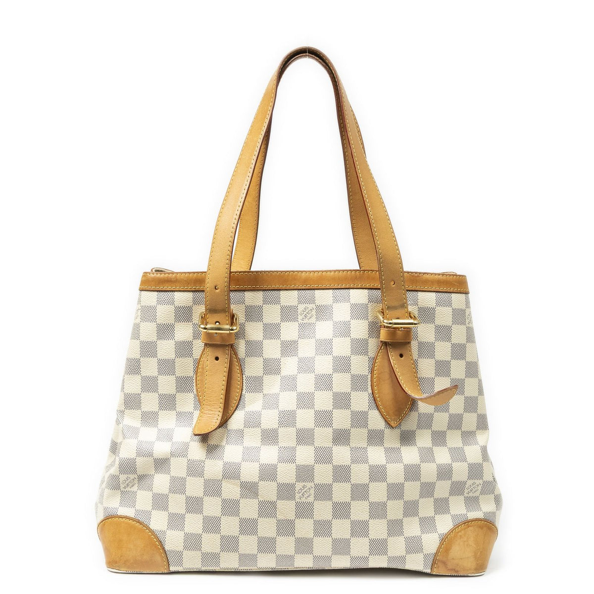 Louis Vuitton Hampstead Ivory Damier Azur Tote — view 5