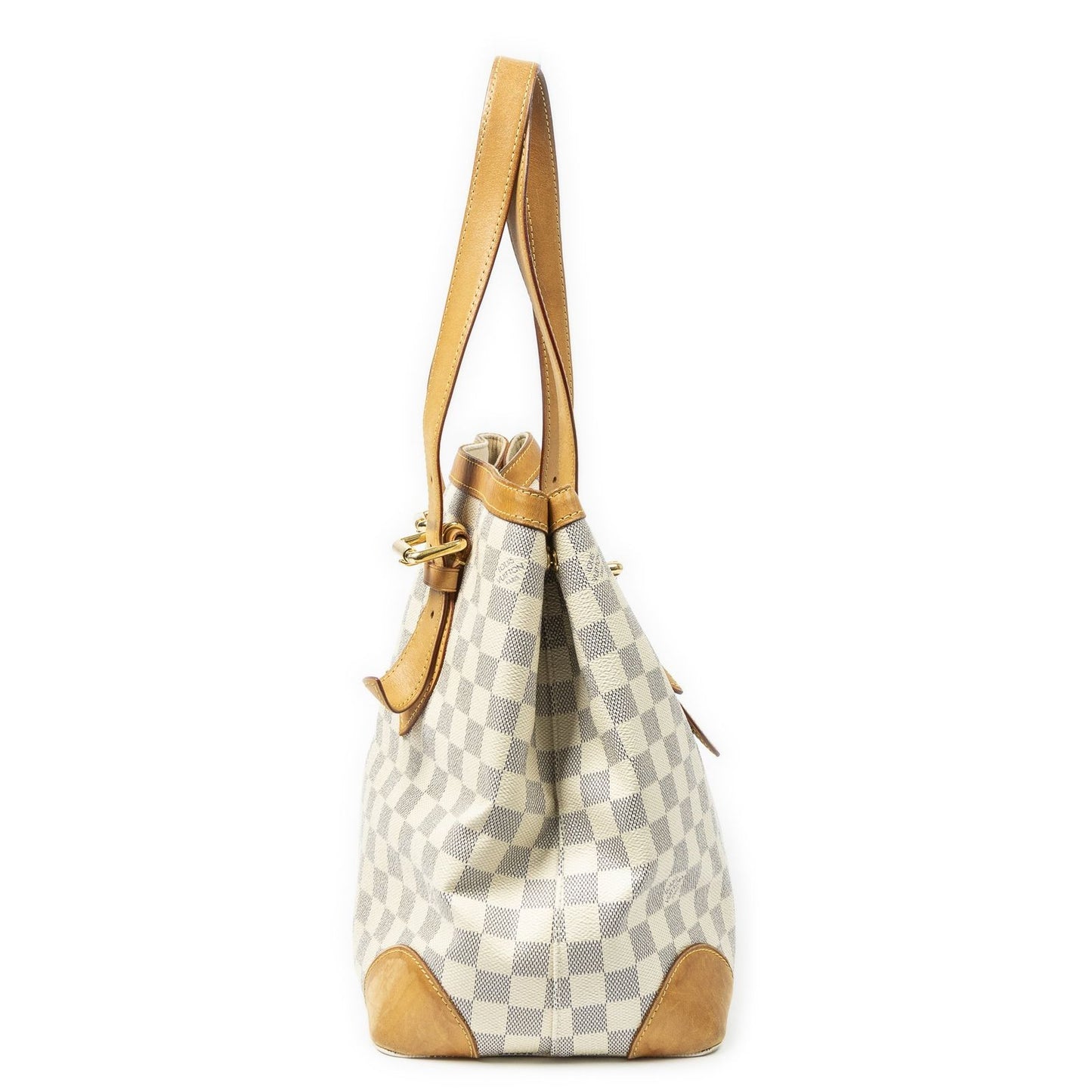 Louis Vuitton Hampstead Ivory Damier Azur Tote — view 4