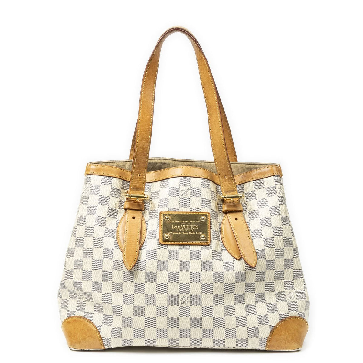 Louis Vuitton Hampstead Ivory Damier Azur Tote