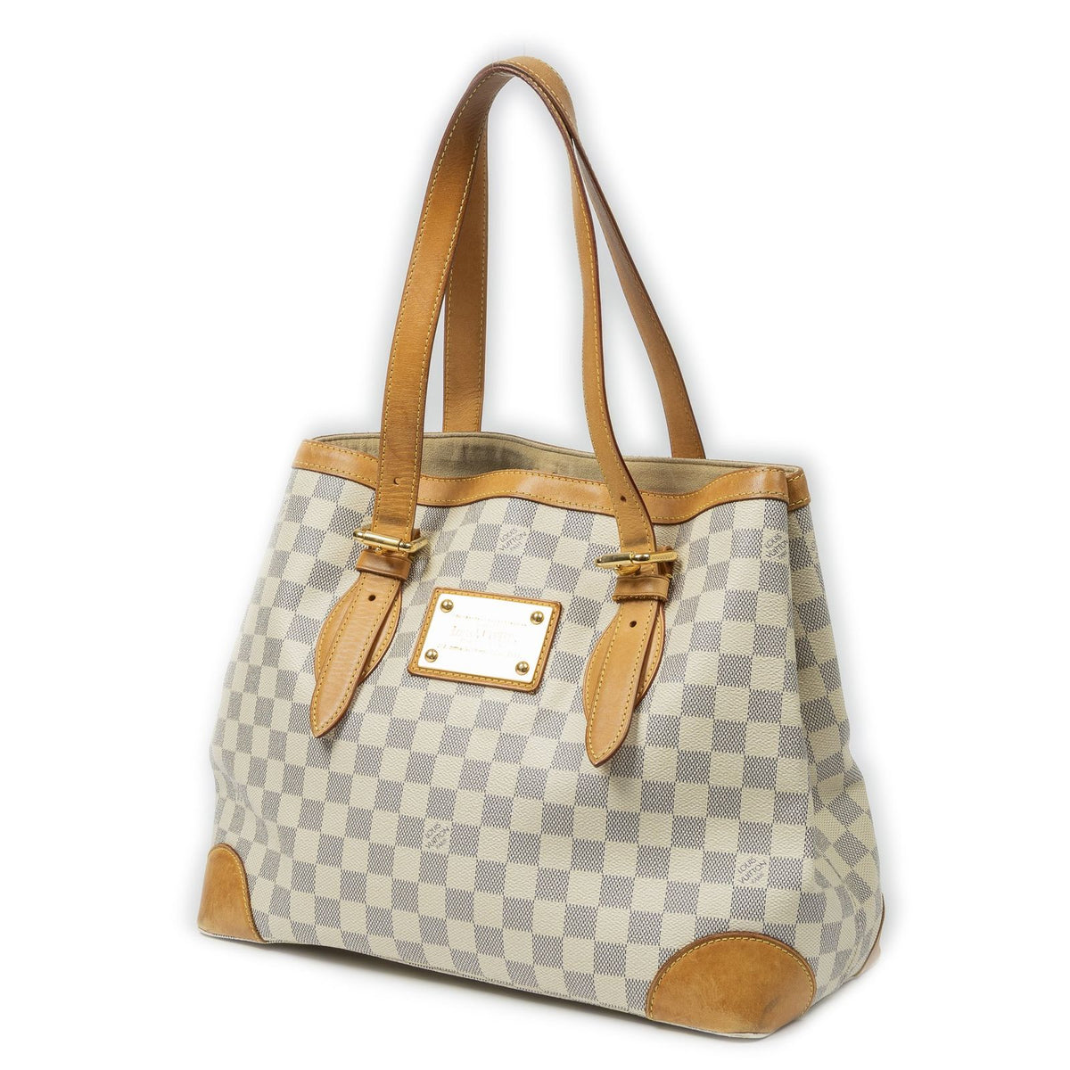 Louis Vuitton Hampstead Ivory Damier Azur Tote — view 2