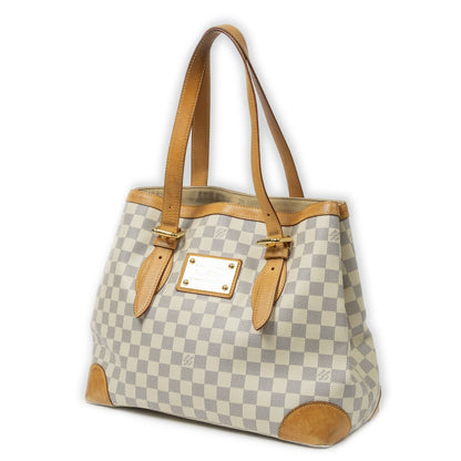 Louis Vuitton Hampstead Ivory Damier Azur Tote — view 2