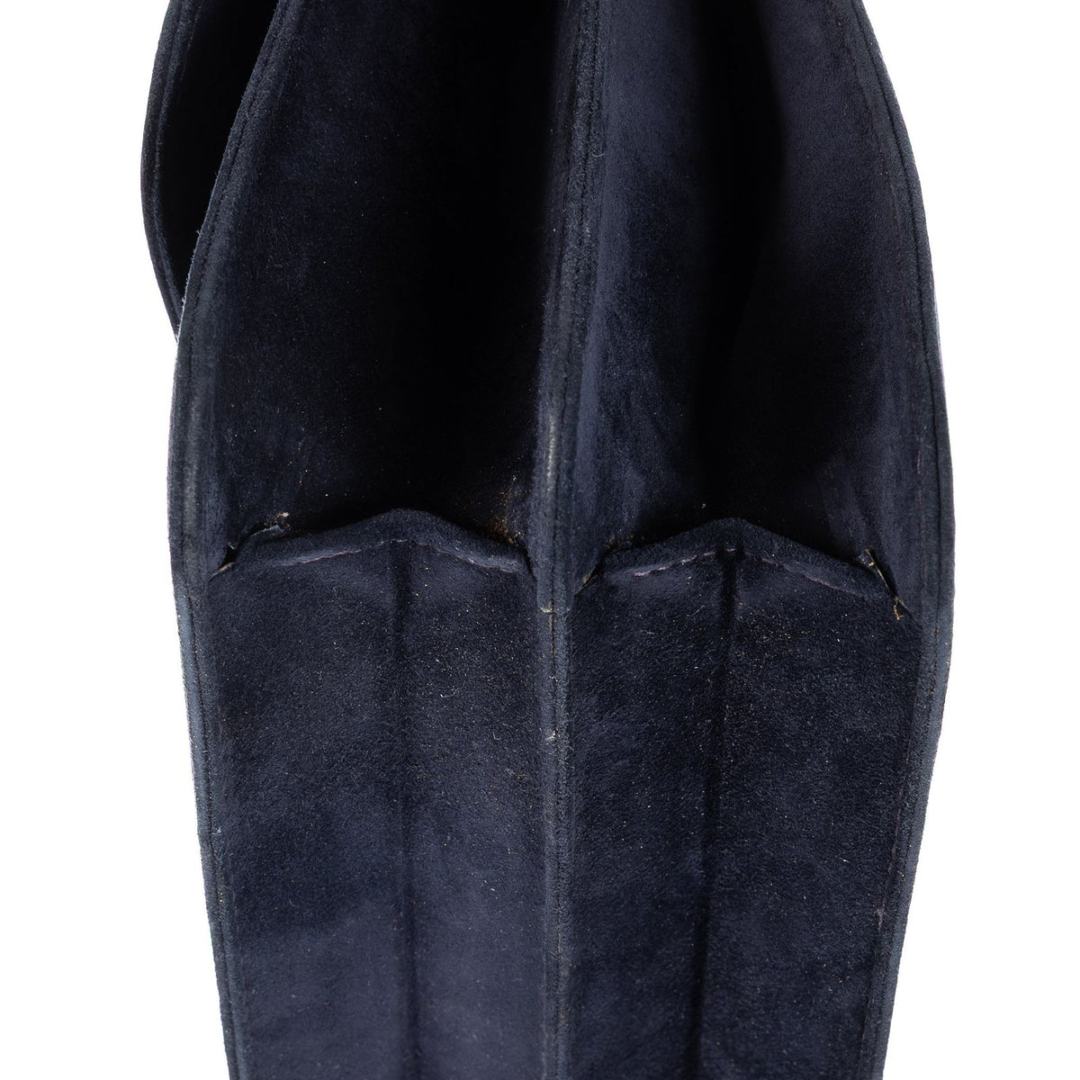 Gucci Vintage Flap Bag Navy Suede Leather — view 8