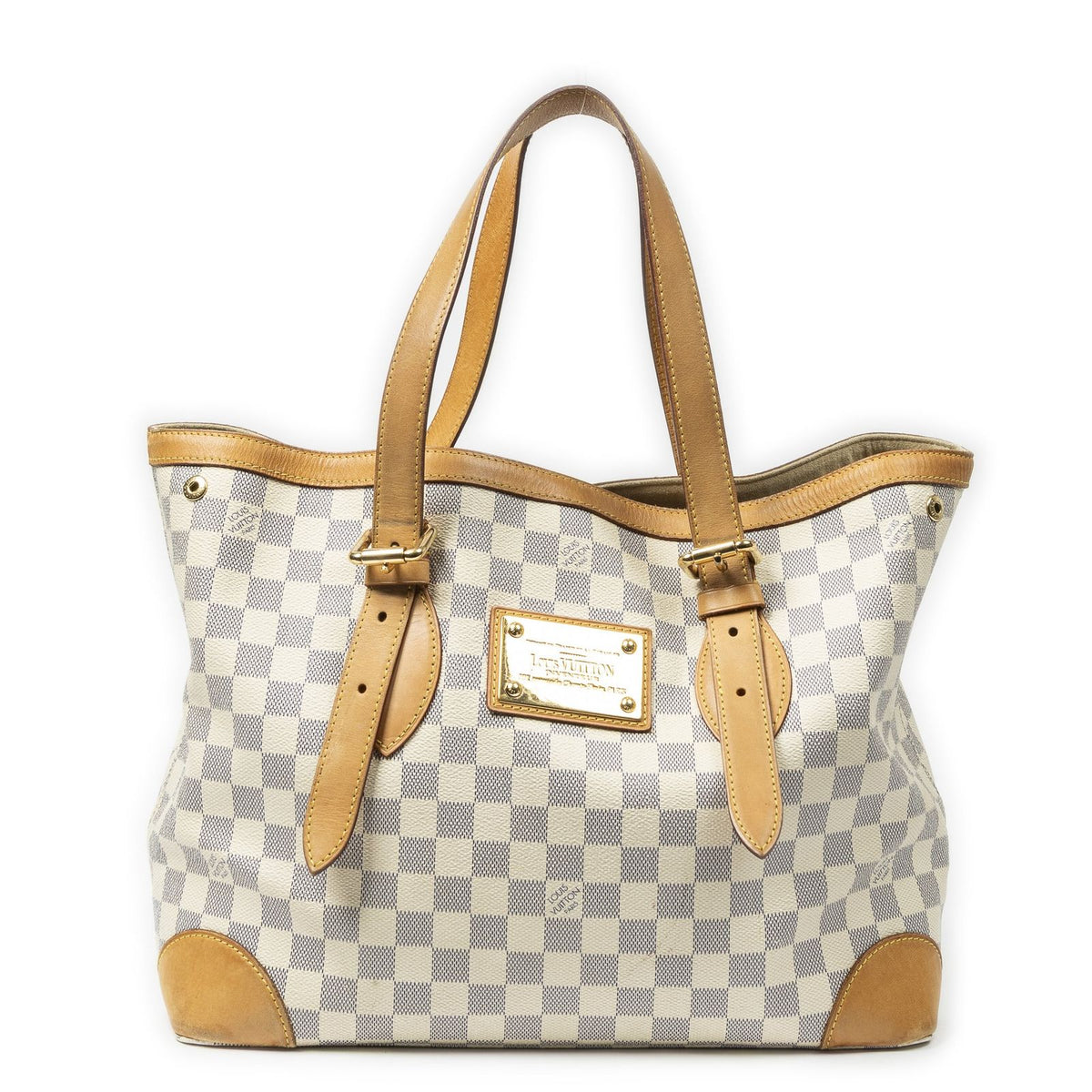 Louis Vuitton Hampstead Ivory Damier Azur Tote