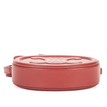 Celine Oval Triomphe Pink Calfskin Leather Shoulder Bag — view 6