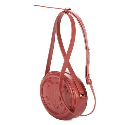 Celine Oval Triomphe Pink Calfskin Leather Shoulder Bag — view 2