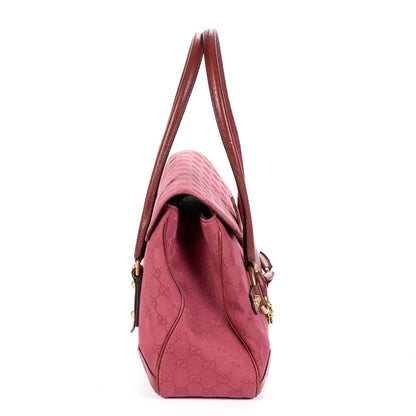 Gucci Horsebit Chain Pink Guccissima Nylon Shoulder Bag — view 4