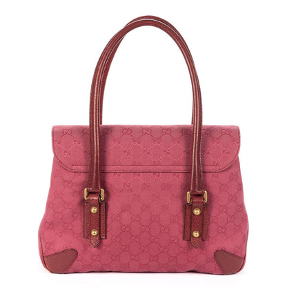 Gucci Horsebit Chain Pink Guccissima Nylon Shoulder Bag — view 5