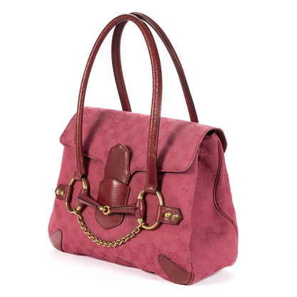Gucci Horsebit Chain Pink Guccissima Nylon Shoulder Bag — view 2