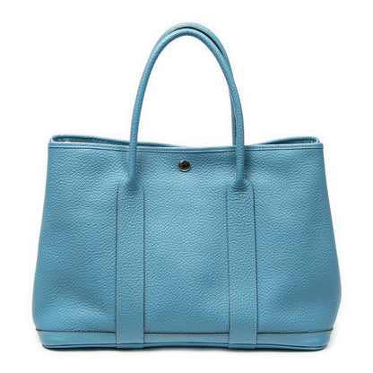 Hermes Garden Party Turquoise Negonda Leather Tote — view 5