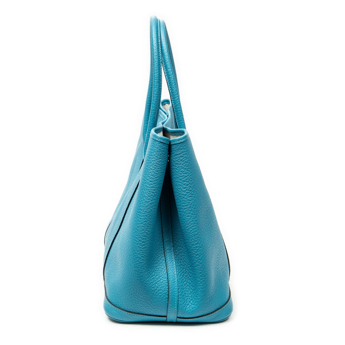 Hermes Garden Party Turquoise Negonda Leather Tote — view 3
