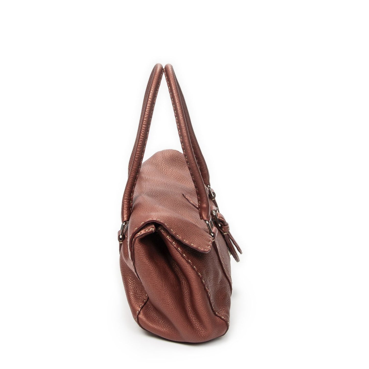 Fendi Selleria Linda Tote Terracotta Leather — view 4