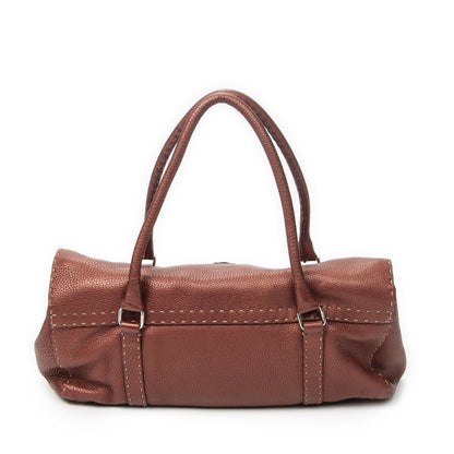 Fendi Selleria Linda Tote Terracotta Leather — view 5