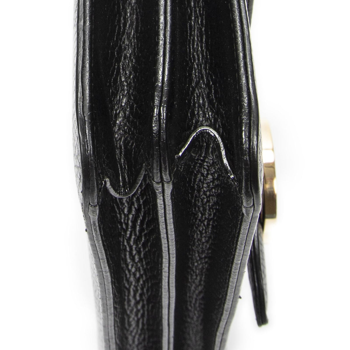 Gucci Small Interlocking G GG Chain Crossbody Black Grain Calfskin Leather — view 7