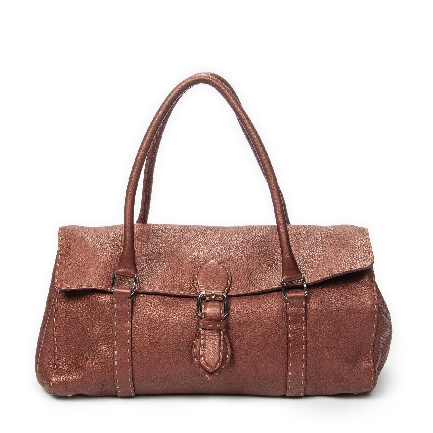 Fendi Selleria Linda Tote Terracotta Leather