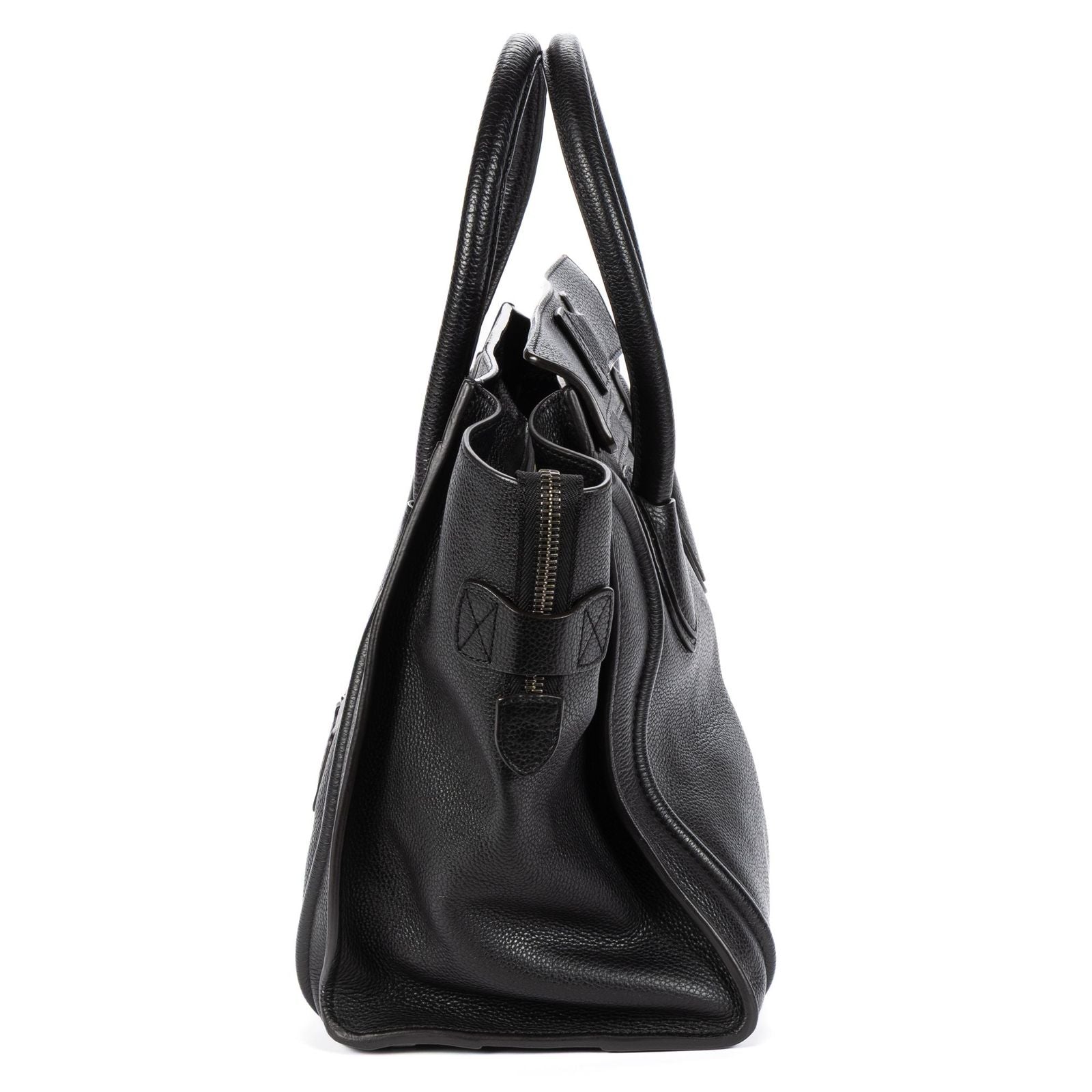 Celine Mini Luggage Bag Black Grain Calfskin Leather — view 3