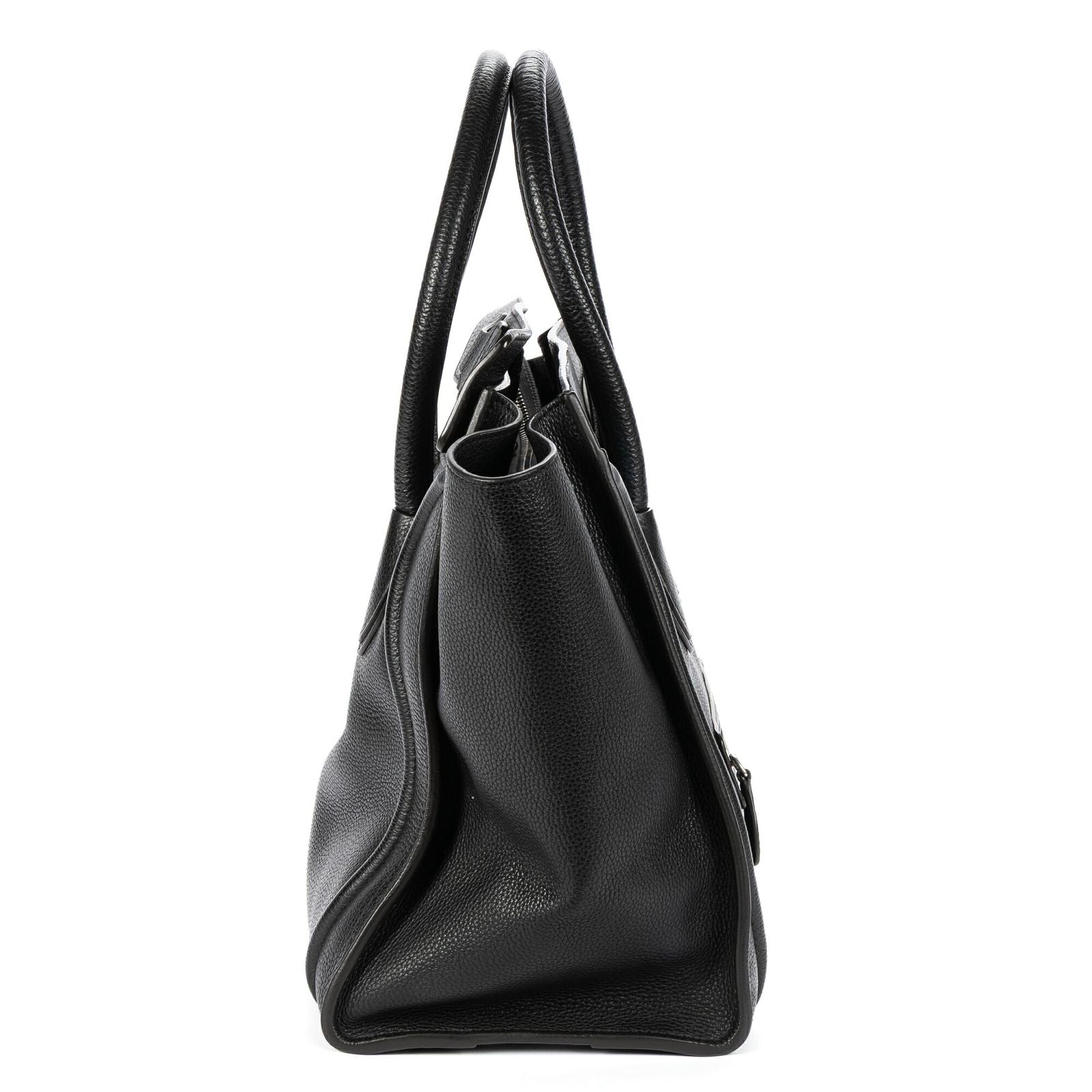Celine Mini Luggage Bag Black Grain Calfskin Leather — view 4