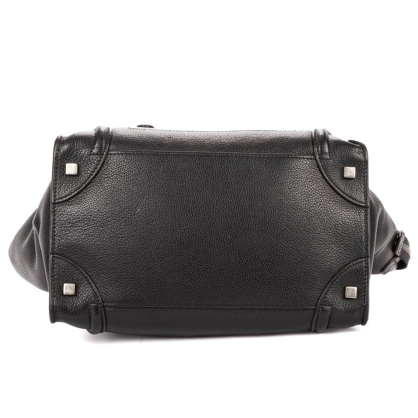 Celine Mini Luggage Bag Black Grain Calfskin Leather — view 6