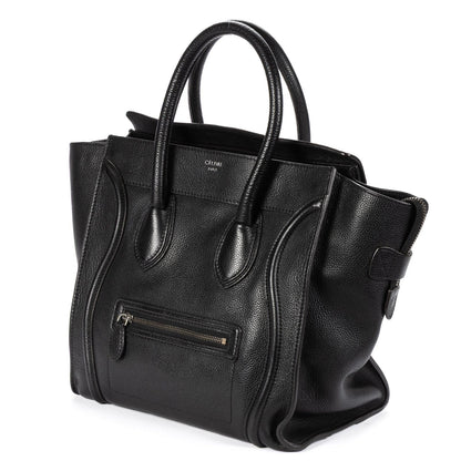 Celine Mini Luggage Bag Black Grain Calfskin Leather — view 2