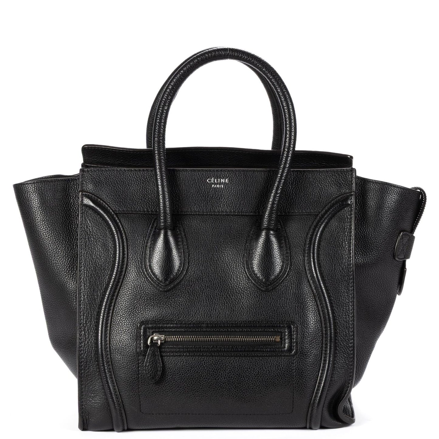 Celine Mini Luggage Bag Black Grain Calfskin Leather