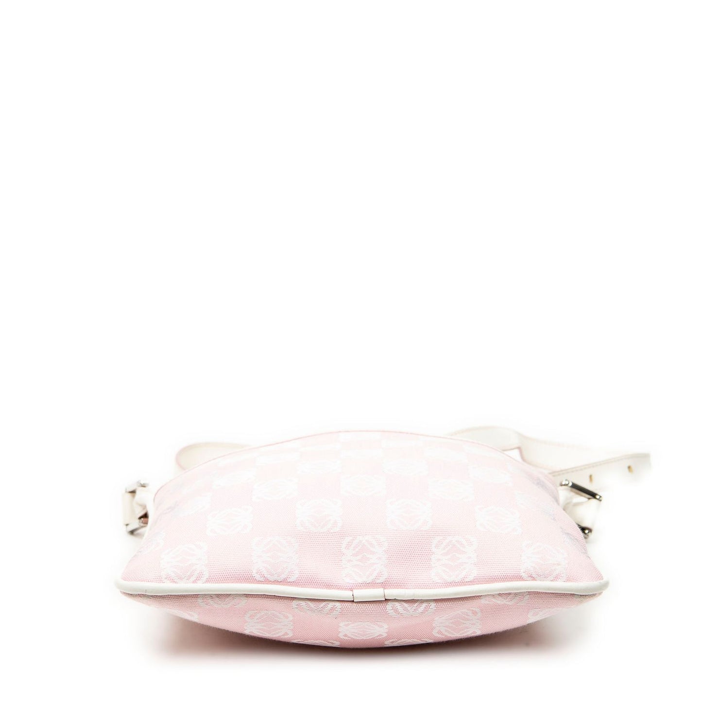 Loewe Vintage Anagram Cross Belt Bag Pink White Canvas — view 6