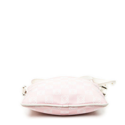 Loewe Vintage Anagram Cross Belt Bag Pink White Canvas — view 6