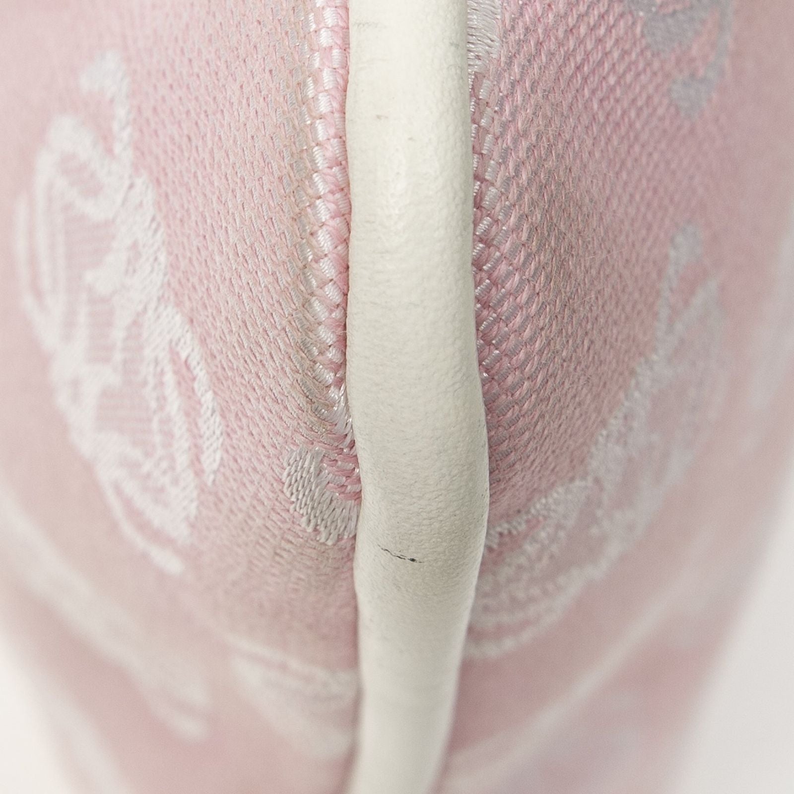 Loewe Vintage Anagram Cross Belt Bag Pink White Canvas — view 7