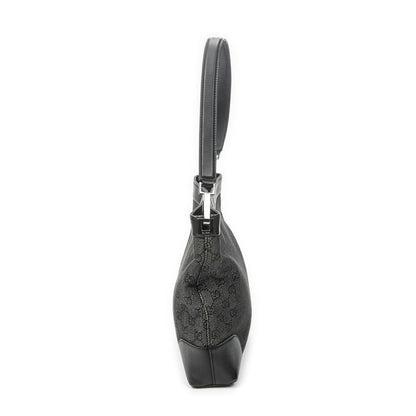 Gucci GG Hobo Shoulder Bag Black Denim Canvas — view 4