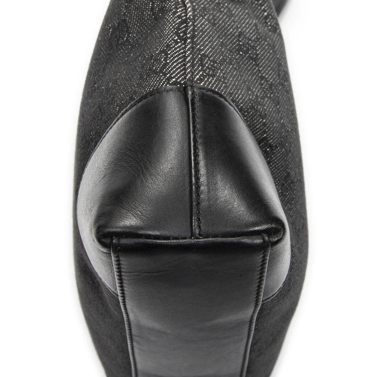Gucci GG Hobo Shoulder Bag Black Denim Canvas — view 8
