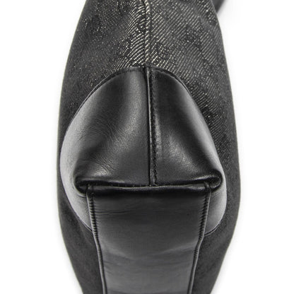 Gucci GG Hobo Shoulder Bag Black Denim Canvas — view 8