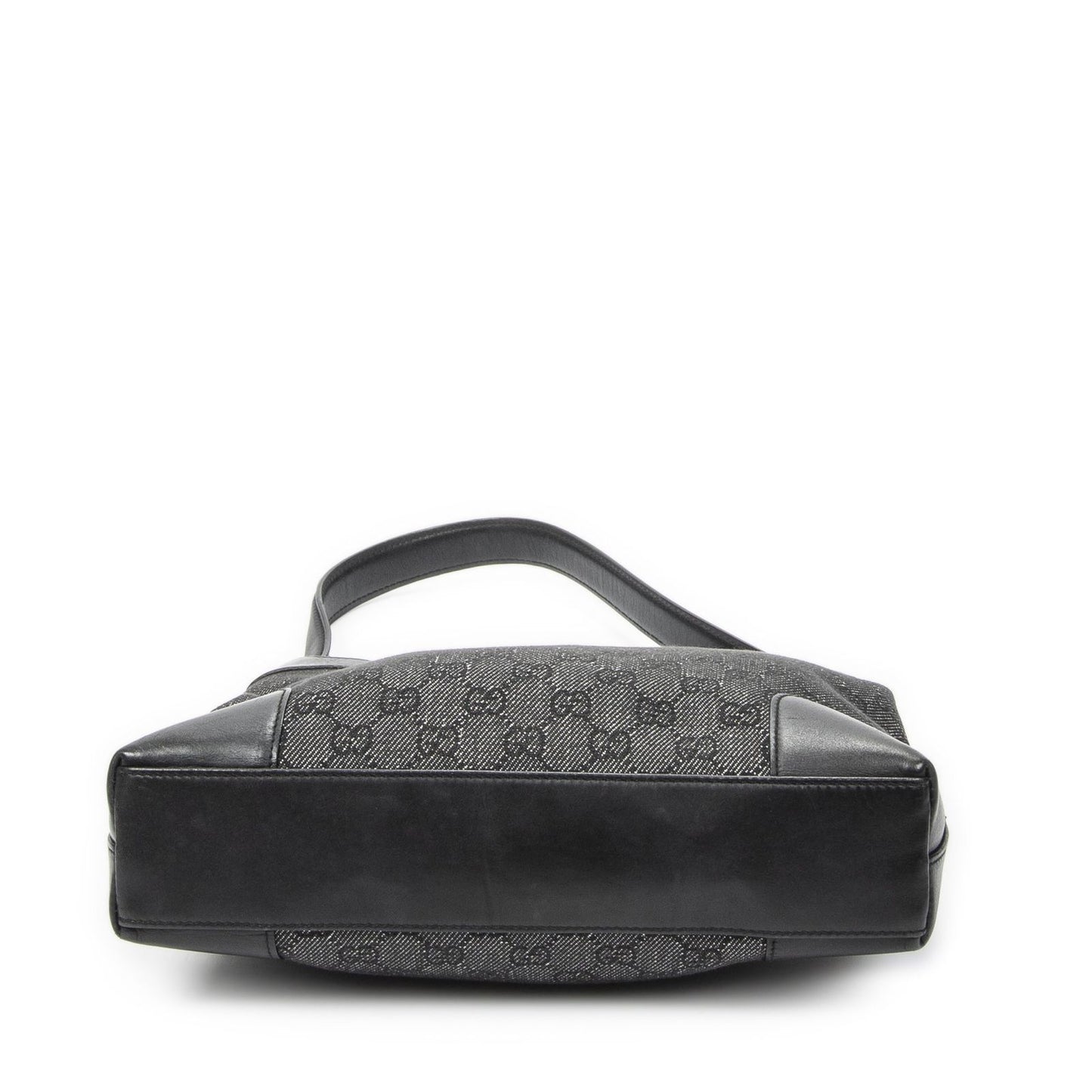 Gucci GG Hobo Shoulder Bag Black Denim Canvas — view 6