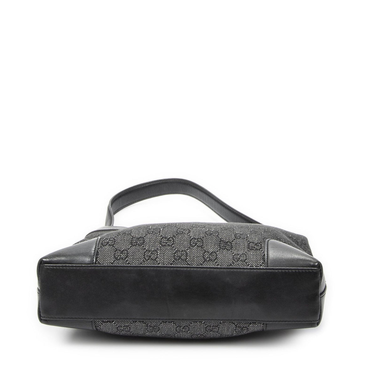 Gucci GG Hobo Shoulder Bag Black Denim Canvas — view 6