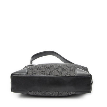 Gucci GG Hobo Shoulder Bag Black Denim Canvas — view 6